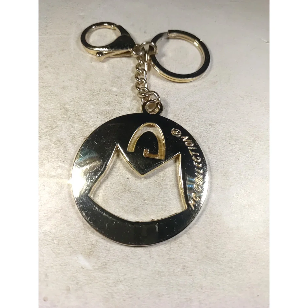 M C Collection Gold Tone Keychain Purse Clip